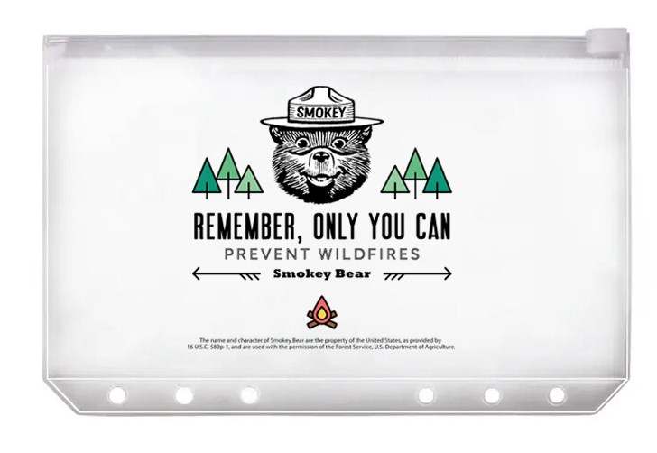 Vinyl Zippered Bag Prevent Wildfires
