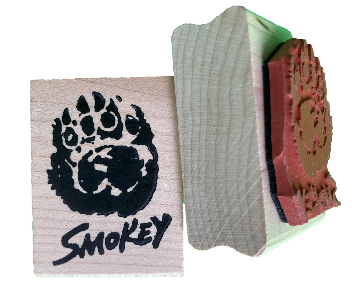 Paw Print Rubber Stamp
