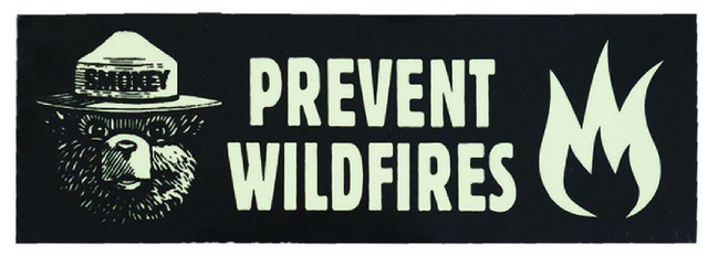 prevent wildfires sticker big