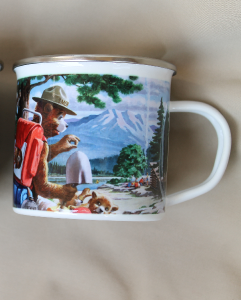 backpacker enamel mug