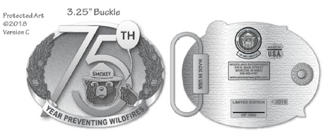 smokeys 75th pewter buckle