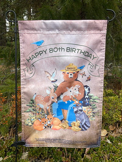 happy birthday garden flag