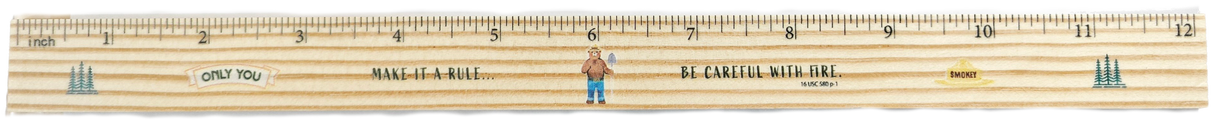 6 and 12" Wooden Rulers