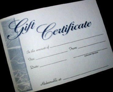 gift certificate