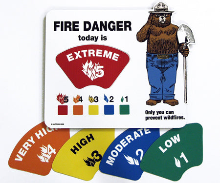 fire danger vehicle sign