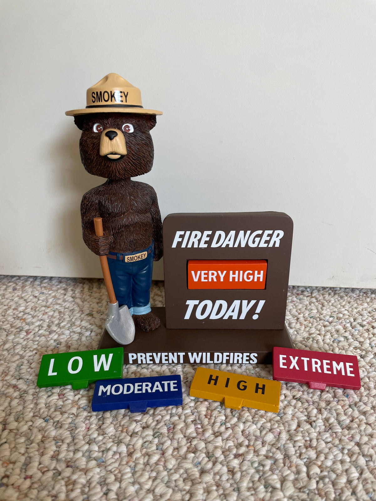 Fire Danger Tile Sign Bobblehead