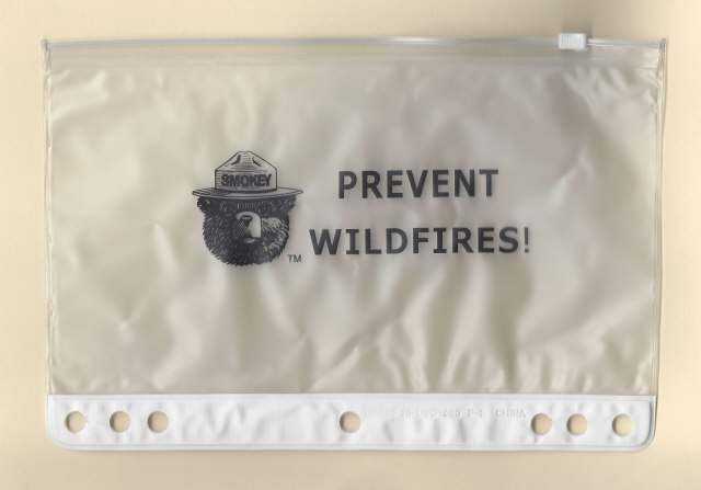 Vinyl Zippered Bag Prevent Wildfires