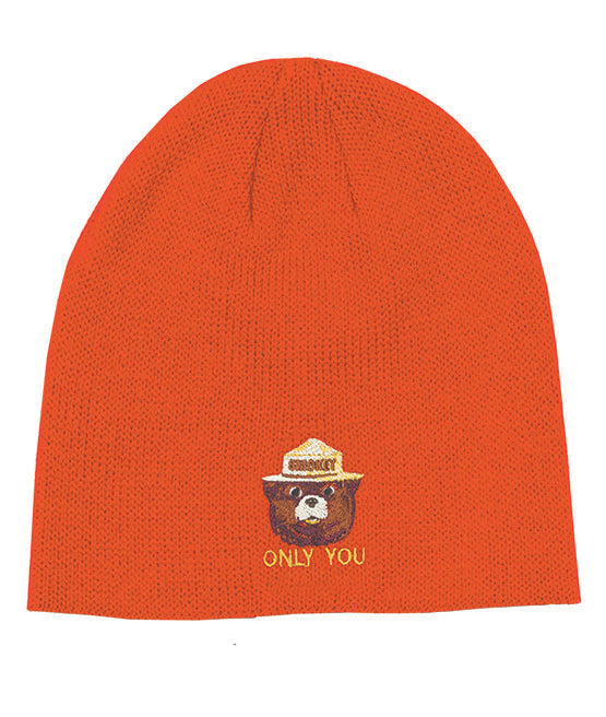 safety orange knit hat