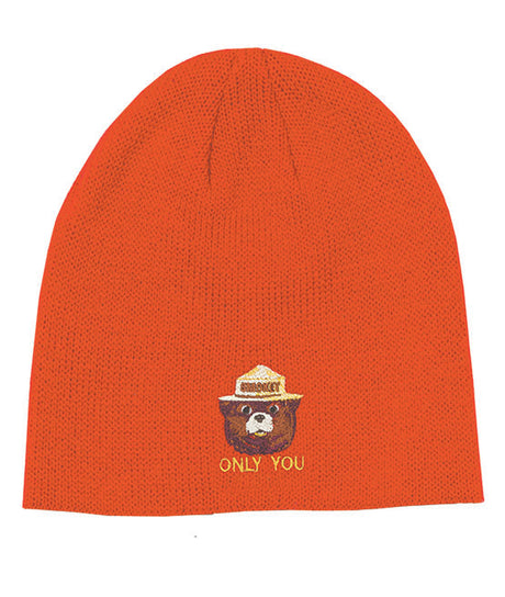 safety orange knit hat